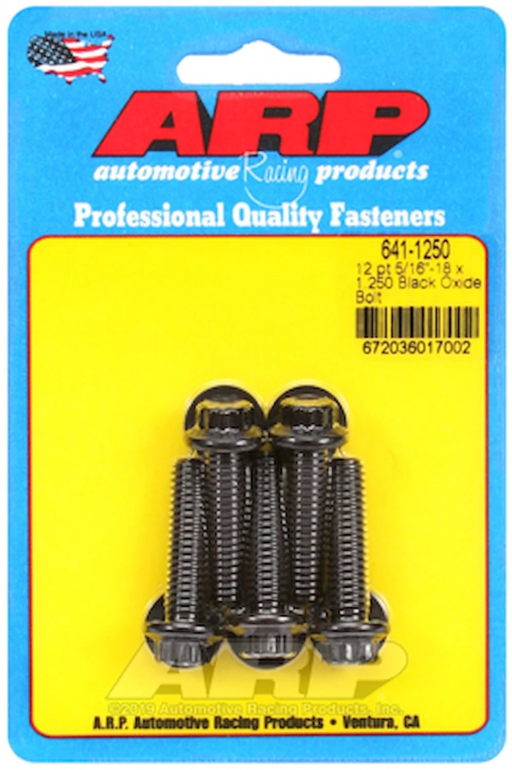 ARP 5/16-18 X 1.125 12pt black oxide bolts