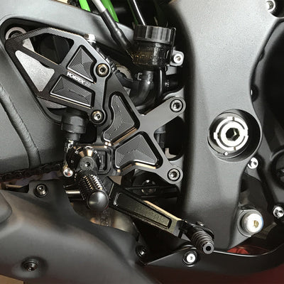 Vortex Racing Rearsets Replacement Foot Peg 2.0 Bracket Square Insert- Black