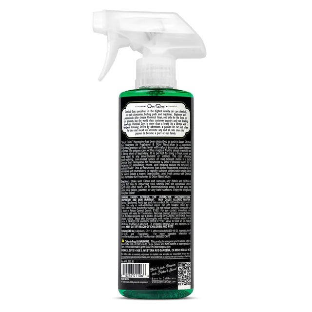 Chemical Guys Honeydew Premium Air Freshener & Odor Eliminator - 16oz
