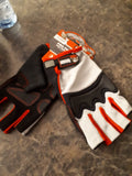 GREASE MONKEY FINGERLESS RED/BLACK MECHANICS GLOVEIMPACT PROTECTIONTOUCHSCREEN COMPAT1/PRSIZE L