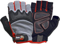 GREASE MONKEY FINGERLESS RED/BLACK MECHANICS GLOVEIMPACT PROTECTIONTOUCHSCREEN COMPAT1/PRSIZE L