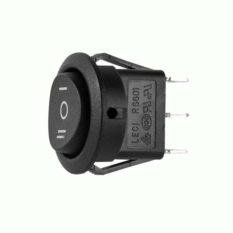 ROUND ROCKER SWITCH MOMENTARY UP LATCHED DOWN - PACK OF 5