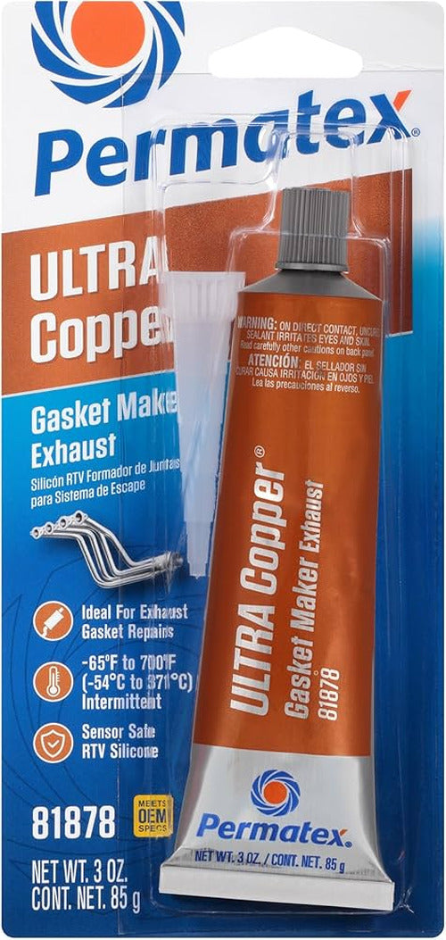 Ultra Copper Gasket Maker 3oz Carded Tube