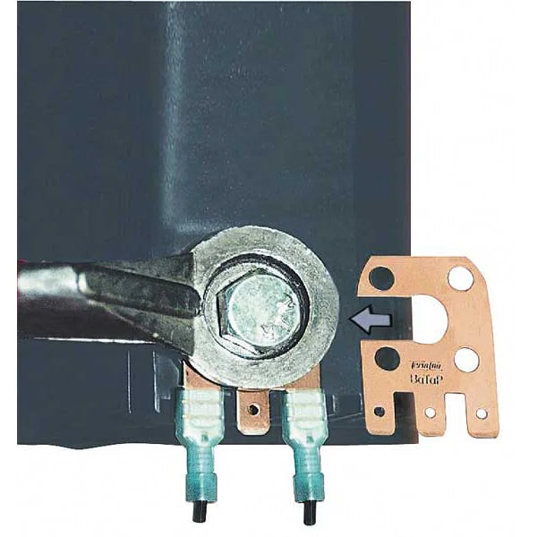 FRAME GROUND TAP ALSO USED AS A SIDE TERMINAL INTRIPLETAPIN