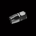 08 STRAIGHT FEMALE ALUMINUM HOSE END BLACK