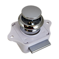 PUSH BUTTON RIM LATCH - CHROME PLAT