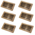 4IN X 8IN FLOOR REGISTER DAMPERED METAL BROWN