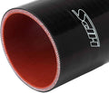 HPS Performance 1-5/8 ID 3 Long High Temp 4-ply Reinforced Silicone Straight Coupler Hose Black (41mm ID 76mm Length)