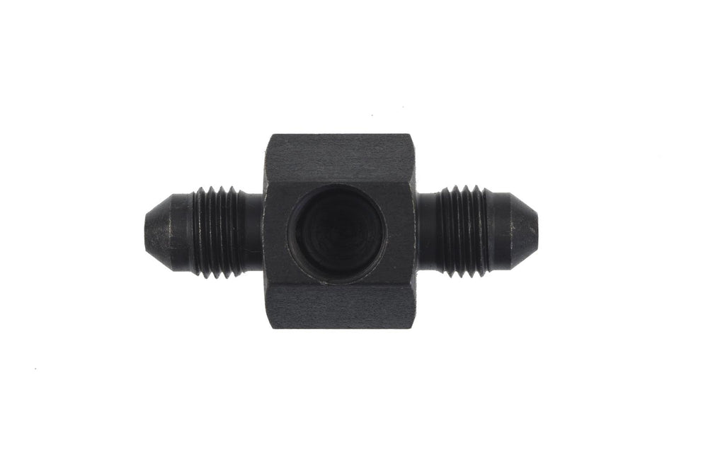 03 AN MALE TO 03 AN MALE WITH 1/8IN NPT PORT ON HEX FOR BRAKE LIGHT SWITCHBLACK