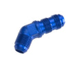 06 MALE AN/JIC BULKHEAD ADAPTERS 45 DEGREE BLUE