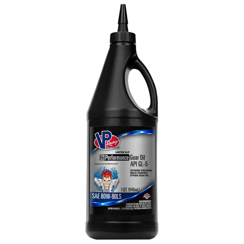 VP RACING GEAR OIL QT 80W90 GL5 LIMITED SLIP NON SYNTHETIC