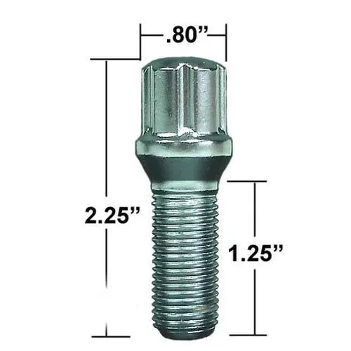 SD BOLT LOCK SET 14-1.25 CHR 25.4MM
