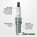 NGK Laser Iridium Spark Plug Box of 4 (ILZKR7S7G)