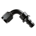Push-On Hose Ends -6 AN 90 Degree Black Satin Anodized Finish Mr Gasket