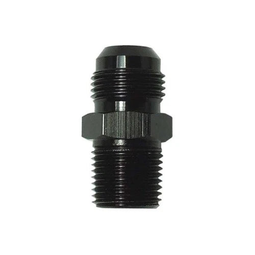 1/2IN NPT TO 12AN BLACK STRAIGHT ADAPTER FITTING