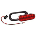 6 INCH RED OVAL STOP/TURN/TAIL LIGHT WITH 6 LEDSLIGHT ONLY