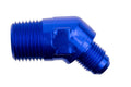 03 45 DEGREE MALE ADAPTER TO 02 (1/8) NPT MALE BLUE