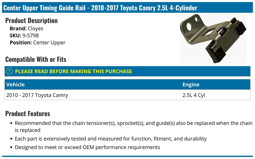 CHAIN GUIDE, 2009-2019/LEXUS, SCION