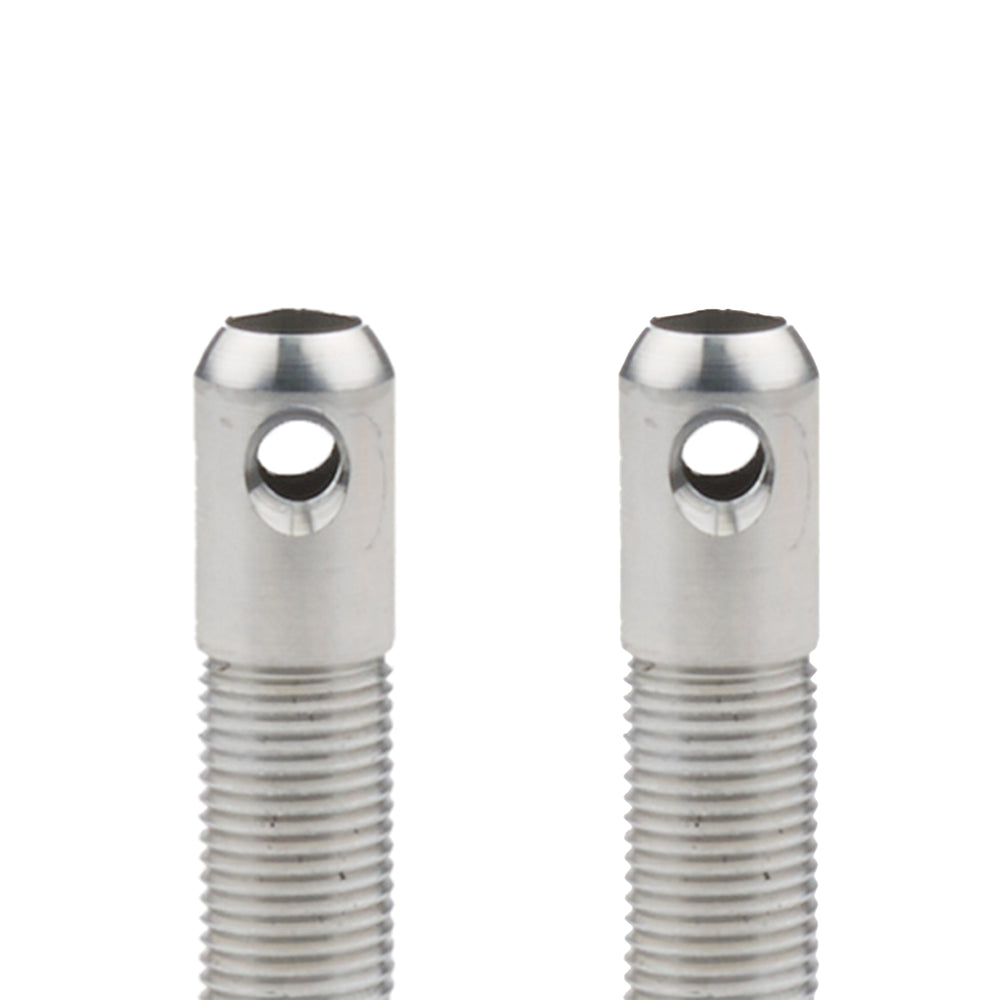 L/W Aluminum Hood Pins 1/2in Silver 2pk