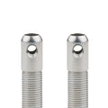 L/W Aluminum Hood Pins 1/2in Silver 2pk