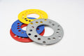 WHEEL BOLT CIRCLE TEMPLATE 5 LUG SAE: 4.5IN 4.75IN 5IN AND 5.5IN RED