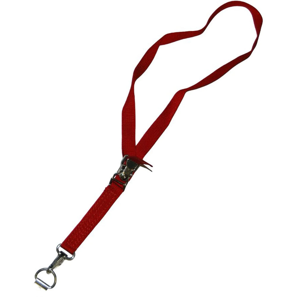 RJS HELMET RESTRAINT: RED MADE IN T