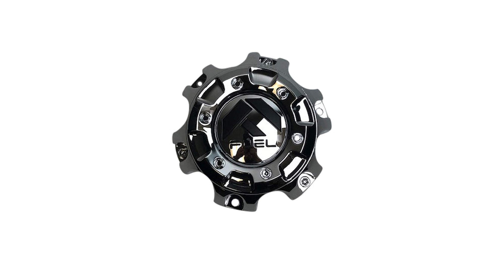 FUEL TOP SECTION CAP M-BLK CHR LOGO
