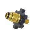 MR. HEATER EXCESS FLOW SOFT NOSE P.O.L. X 1/4 MALE PIPE THREAD WITH HANDWHEEL