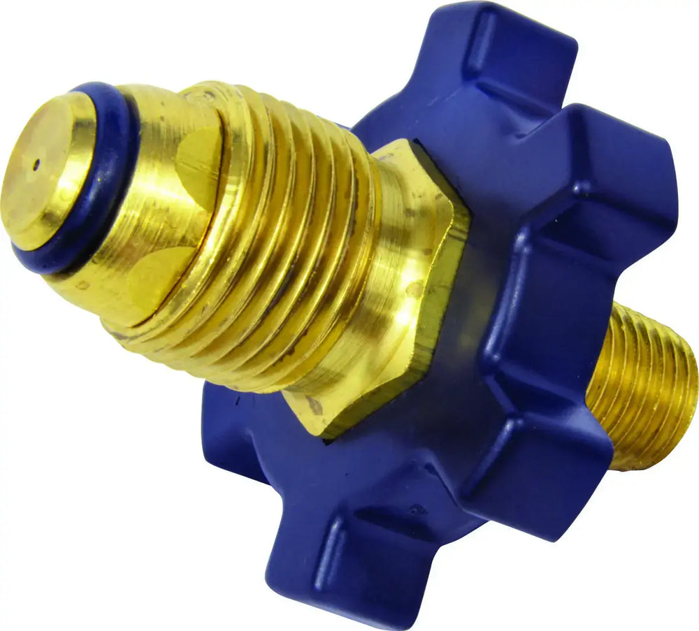 MR. HEATER 9/16 LEFT HAND THREAD X RESTRICTED FLOW SOFT NOSE P.O.L. WITH HANDWHEEL