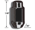 14MM X 1.50 ACORN BULGE EXTRA LONG BLACK CHROME (3/4IN HEX) CLAMSHELL
