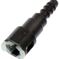 FUEL LINE QUICK CONNECTOR THAT ADAPTS 5/16 IN. STEEL TO 5/16 IN. NYLON TUBING.