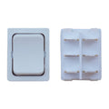 HEAVY DUTY MOMENTARY ON/OFF/MOMENTARY ON WHITE 1/CAR