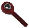 QA1 A Series Endura Rod End - Male/Left Hand - .3125in Bore x 5/16-24 - Red Aluminum