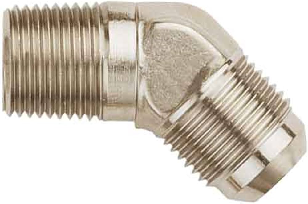 45 Male Elbow #8 To 3/8 Npt Steel Fitting