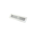 2IN X 10IN FLOOR REGISTER DAMPERED METAL WHITE