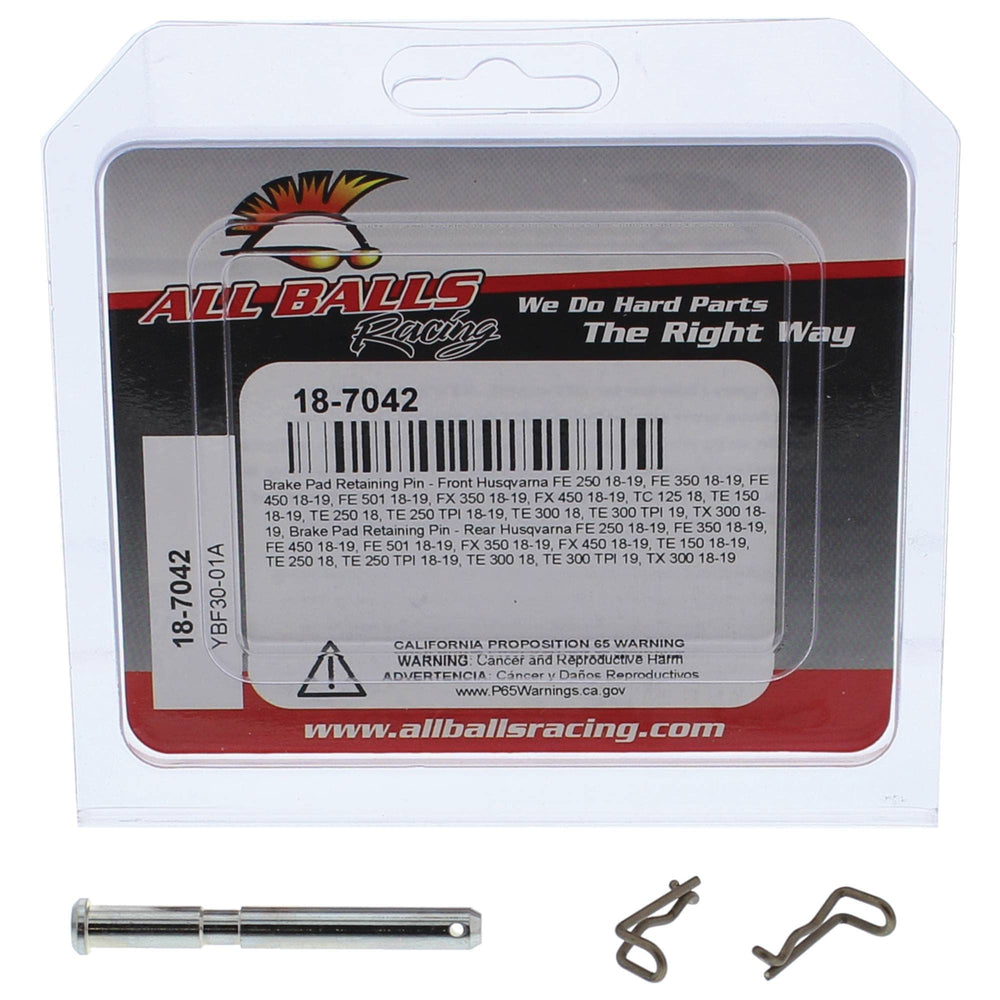 All Balls Racing 2018 Husqvarna TC 125 Brake Pad Retaining Pin Kit Front