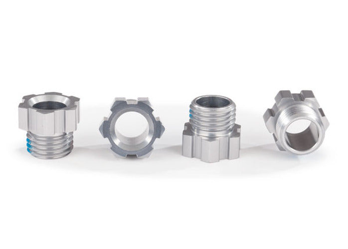 STUB AXLE NUT ALUMINUM (GREEN-ANOD