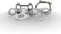 ~(0.1 lbs. 9X7X0)~ DODGE-TRK 2009-16 DPF/DOC GASKET. 3-BOLT HOLES