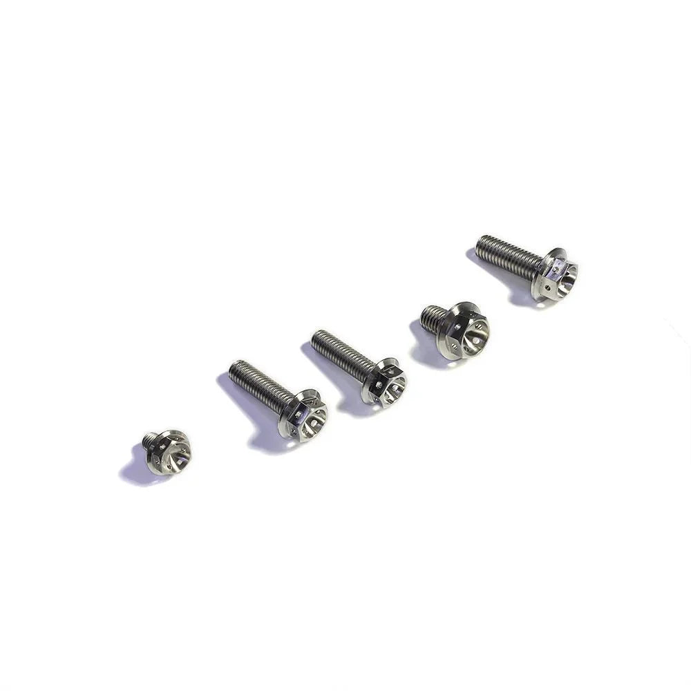 Ticon Industries Titanium Bolt Flanged M10x35x1.5TP 14mm 6pt Head Drilled