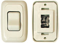 SINGLE CONTOUR ON/OFF SWITCH WITH BASE AND PLATE WHITE