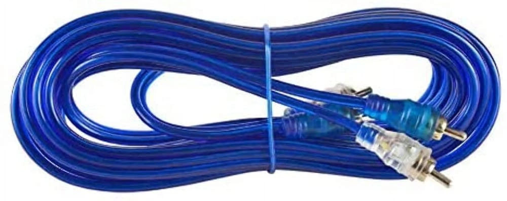 RCA CABLES CLEAR BLUE 4M COMPACT ENDS - EACH