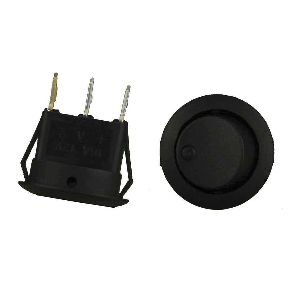 ROUND ROCKER SWITCH PURPLE LED NO LEADS 20AMP- PACK OF 5