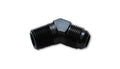 Vibrant -4AN Bulkhead Adapter 90 Degree Elbow Fitting - Anodized Black Only