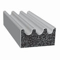 EPDM SPONGE D RIB SEAL W/PSA 25FT