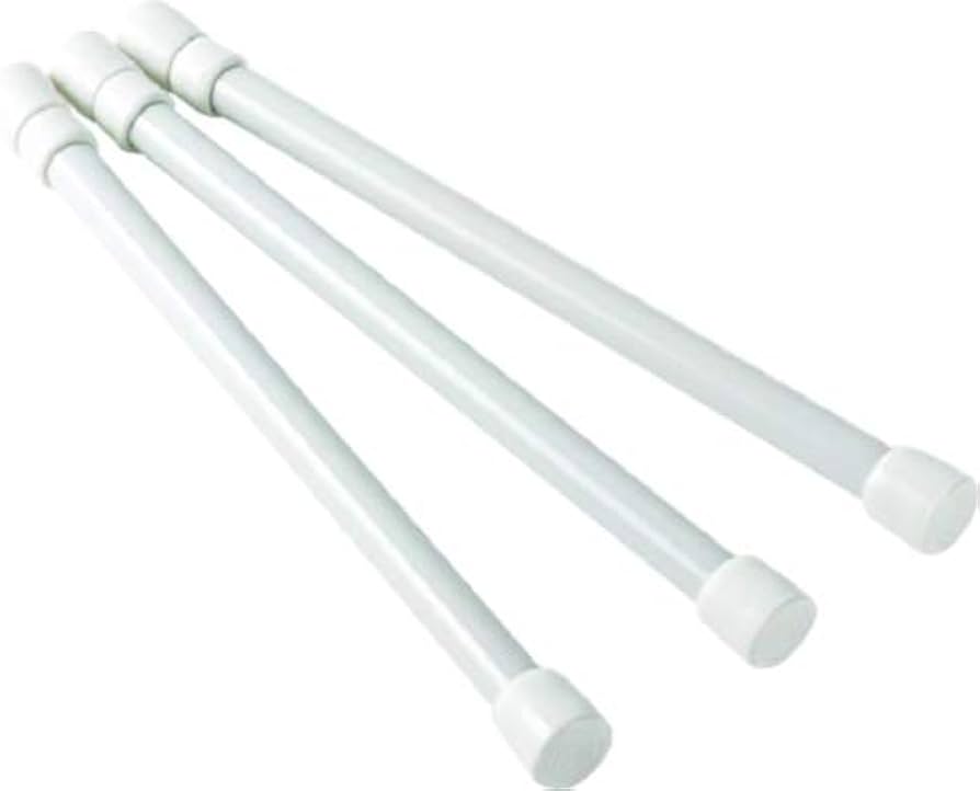 CUPBOARD BAR 10IN TO 17IN WHITE 3PK