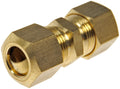 Fitting: Brass Compression Union; fits 3/8" tubing