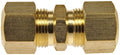 Fitting: Brass Compression Union; fits 3/8" tubing