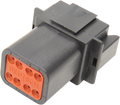 NAMZ Deutsch DT Series 8-Wire Receptacle & Wedgelock - Black (HD 72108-94BK)