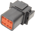 NAMZ Deutsch DT Series 8-Wire Receptacle & Wedgelock - Black (HD 72108-94BK)