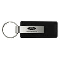 BLK LTHR KEY FOB